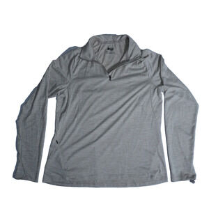 REI Lightweight Qtr zip running tennis hiking gym top Women's S Tan Brown Mock